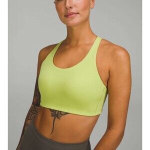 Lululemon Energy Bra High Support Size 34C Wasabi Green Workout Gym Athletic